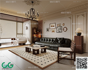 Living room Retro style 3dsmax File 12