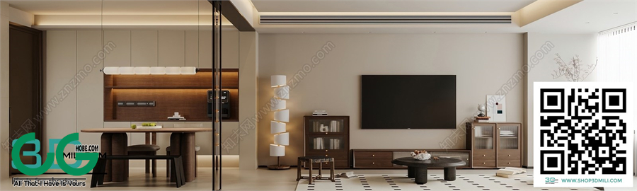 Living room Retro style 3dsmax File 14