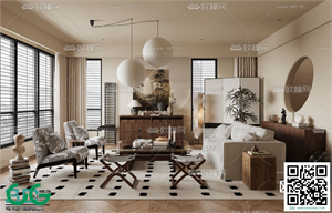 Living room Retro style 3dsmax File 17