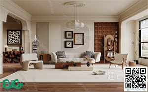 Living room Retro style 3dsmax File 19