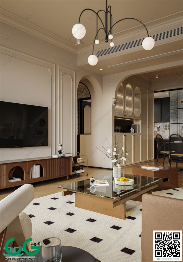Living room Retro style 3dsmax File 20