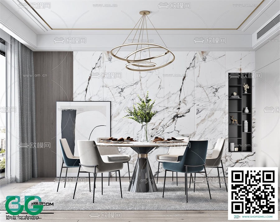 Restaurant Room 3dsmax File 01