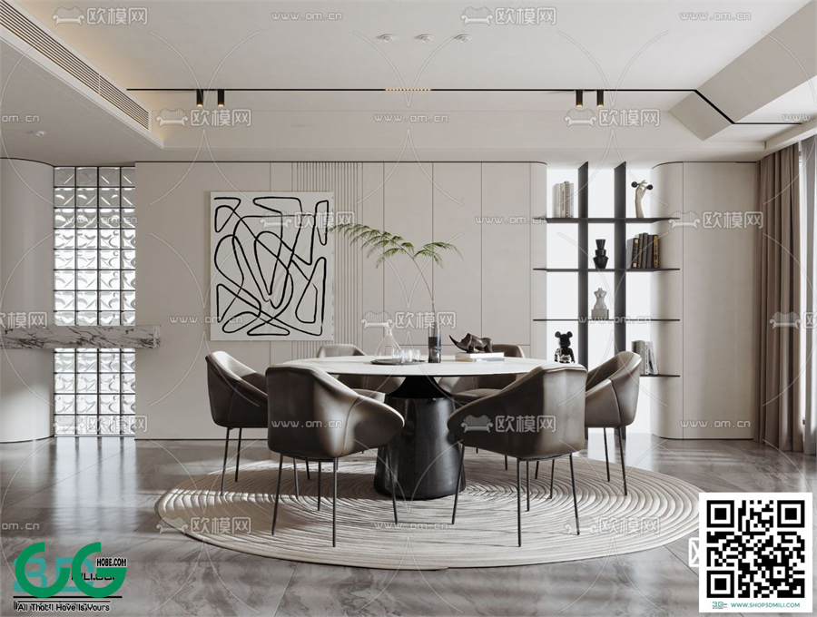 Restaurant Room 3dsmax File 07