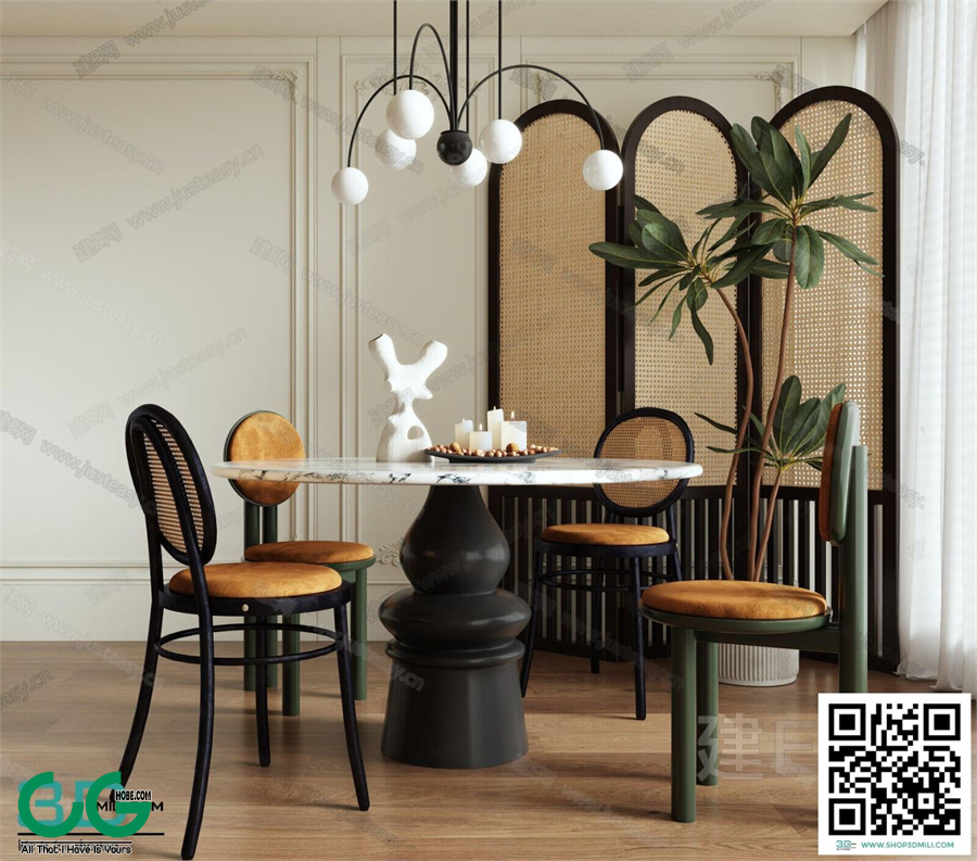 Restaurant Room 3dsmax File 120