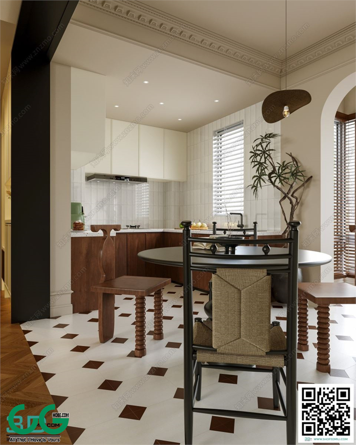 Restaurant Room 3dsmax File 123