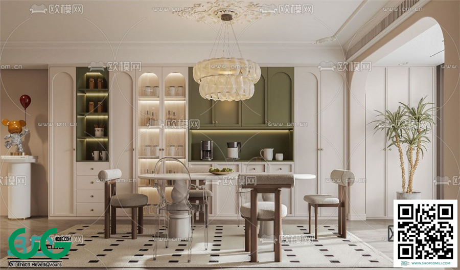 Restaurant Room 3dsmax File 161