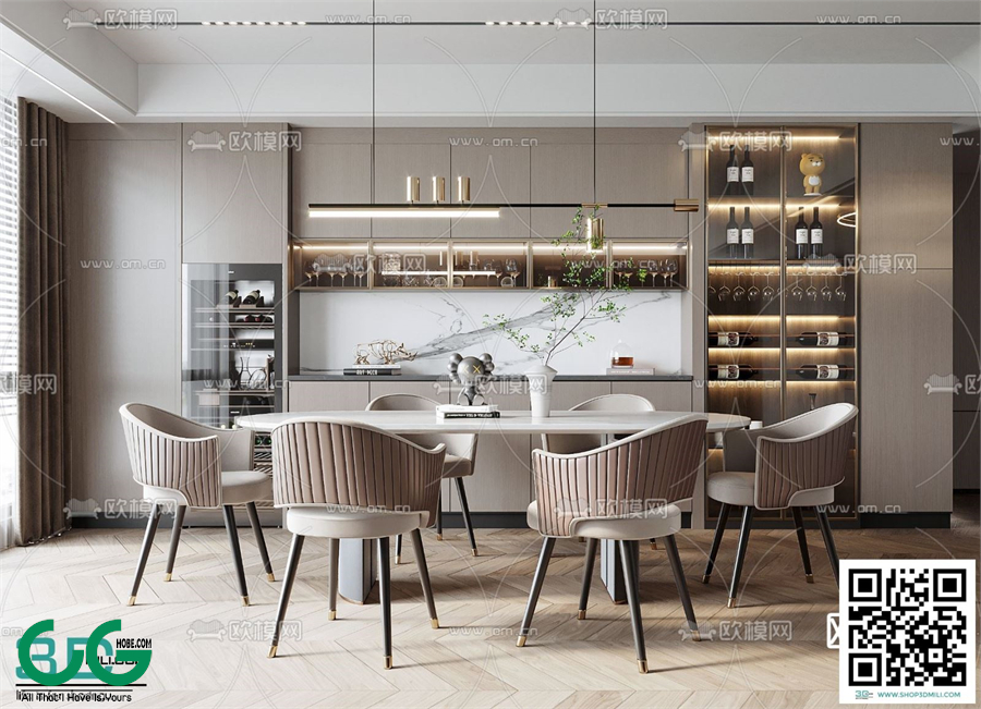 Restaurant Room 3dsmax File 222