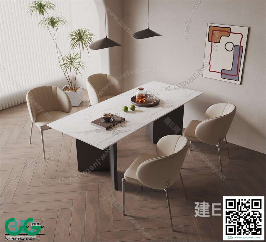 Restaurant Room 3dsmax File 33