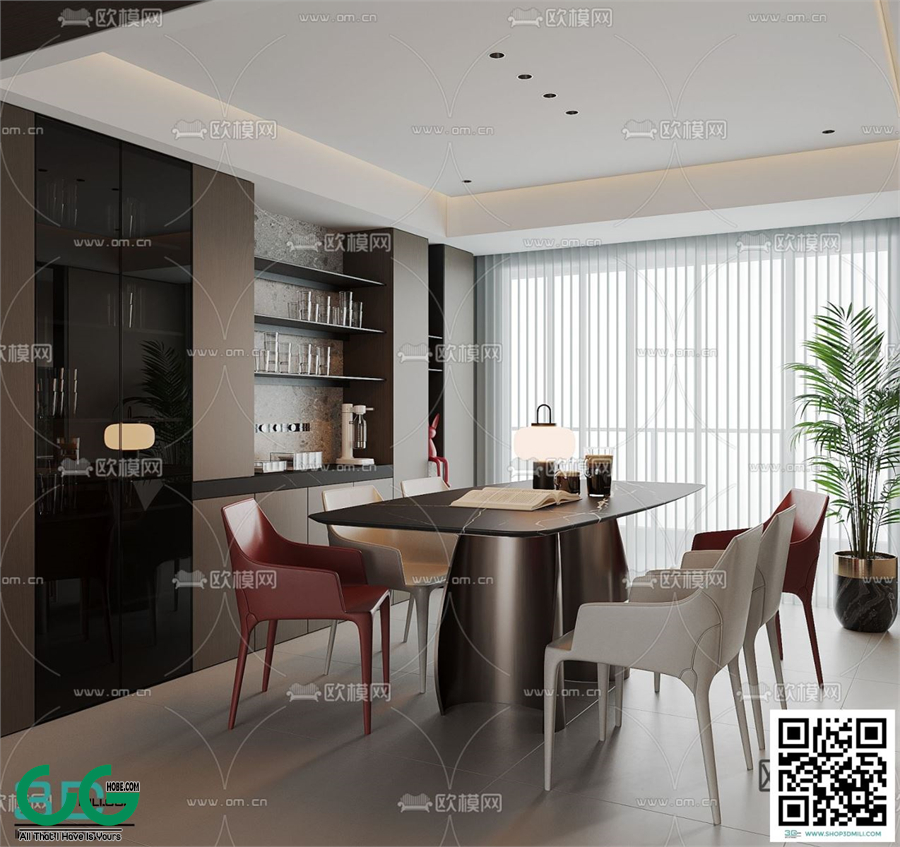 Restaurant Room 3dsmax File 89