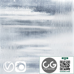 Wet glass - drops in the rain