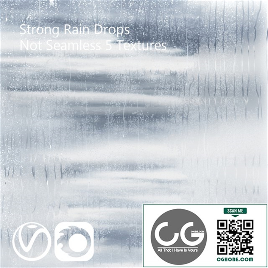 Wet glass - drops in the rain