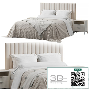 Kennedy Queen Tufted Headboard Bed