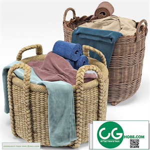 Borocay Wicker Floor Basket, Blossom Hand Woven Basket