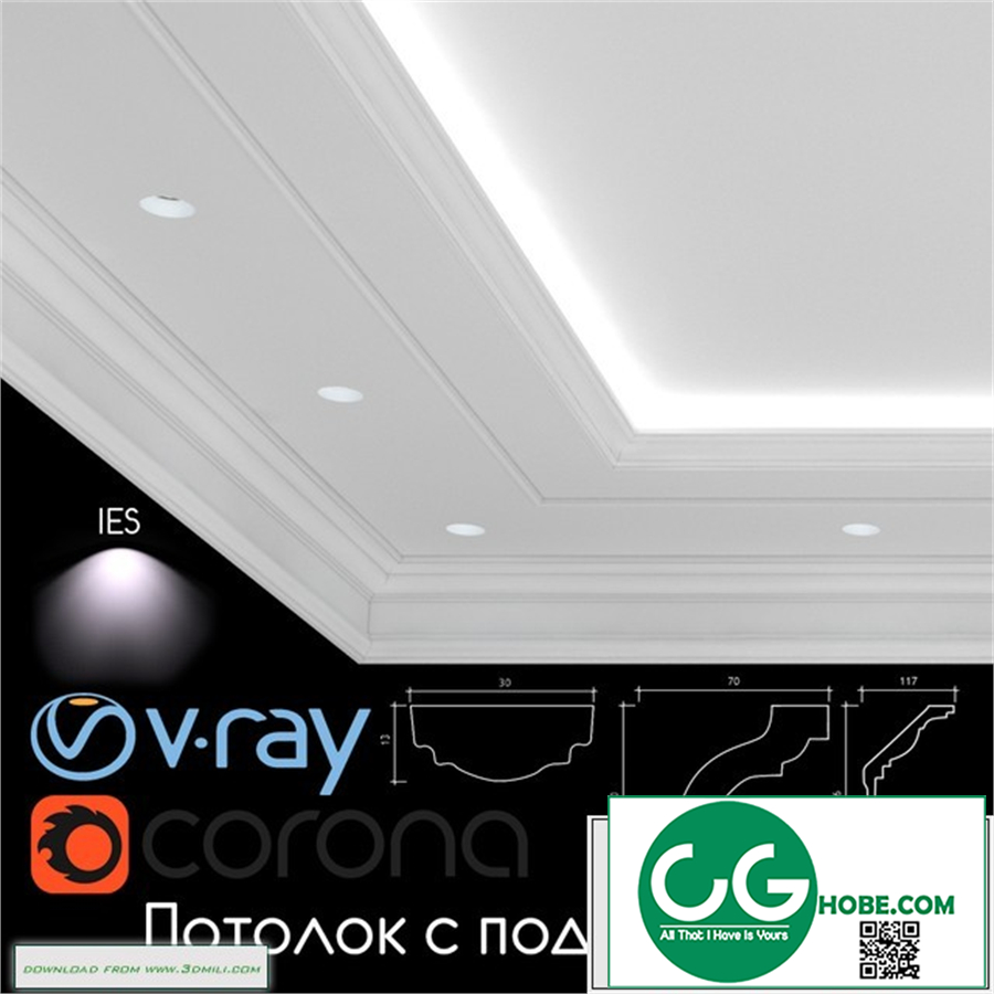 Ceiling light, set 01