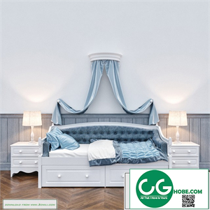 Childrens bed with canopy