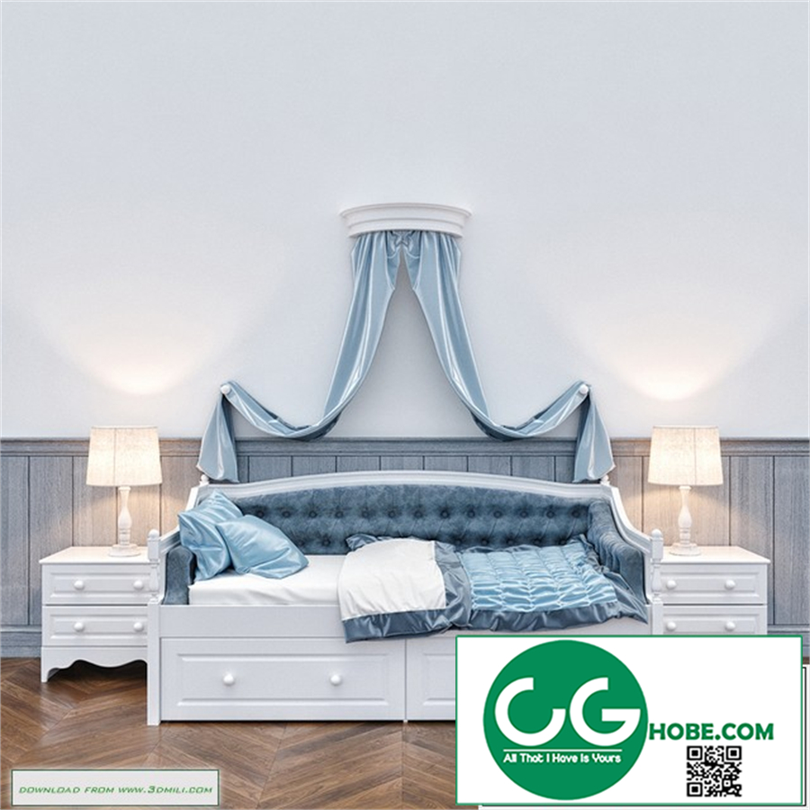 Childrens bed with canopy