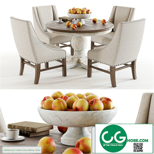 Curation Limited Round Trestle Vintage table set