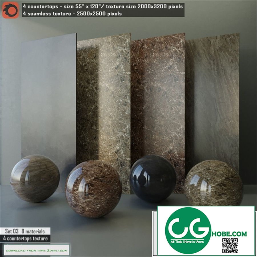 Laminate countertops & Seamless texture Set 03