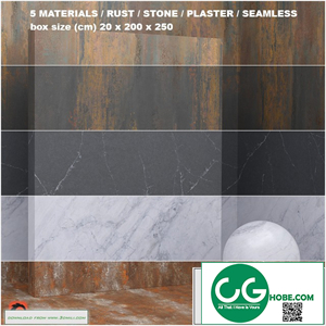 5 materials (seamless) - stone, plaster