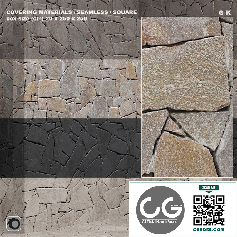 Material (seamless) - stone, panel set 84