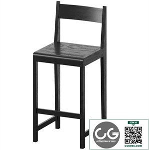 Bar Chair 01 Ash Black Wood - Frama