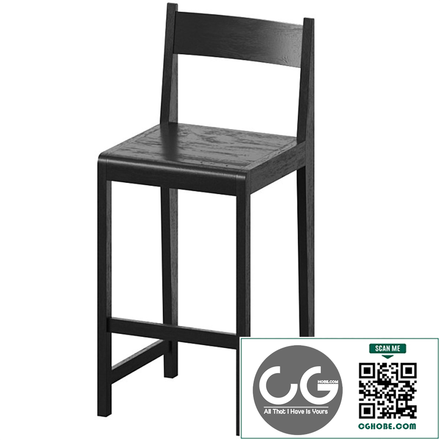 Bar Chair 01 Ash Black Wood - Frama