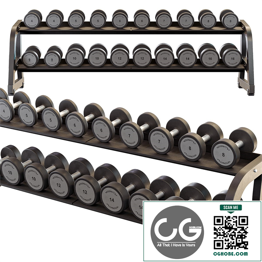 Technogym Two Tier Dumbbell Rack