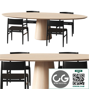 Table with chairs CONTE by PORRO