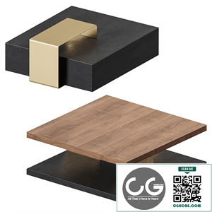 Homary Black Coffee Table