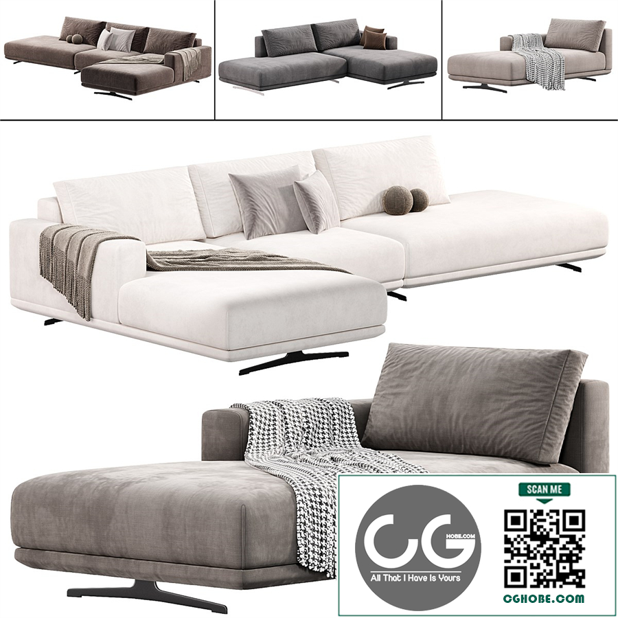 Zillis 3 seat corner Sofa by skdesign