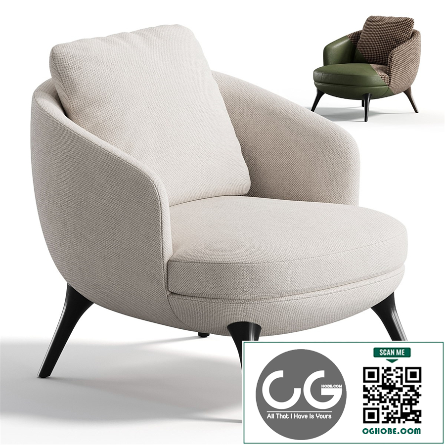 Raphael Armchair by Minotti