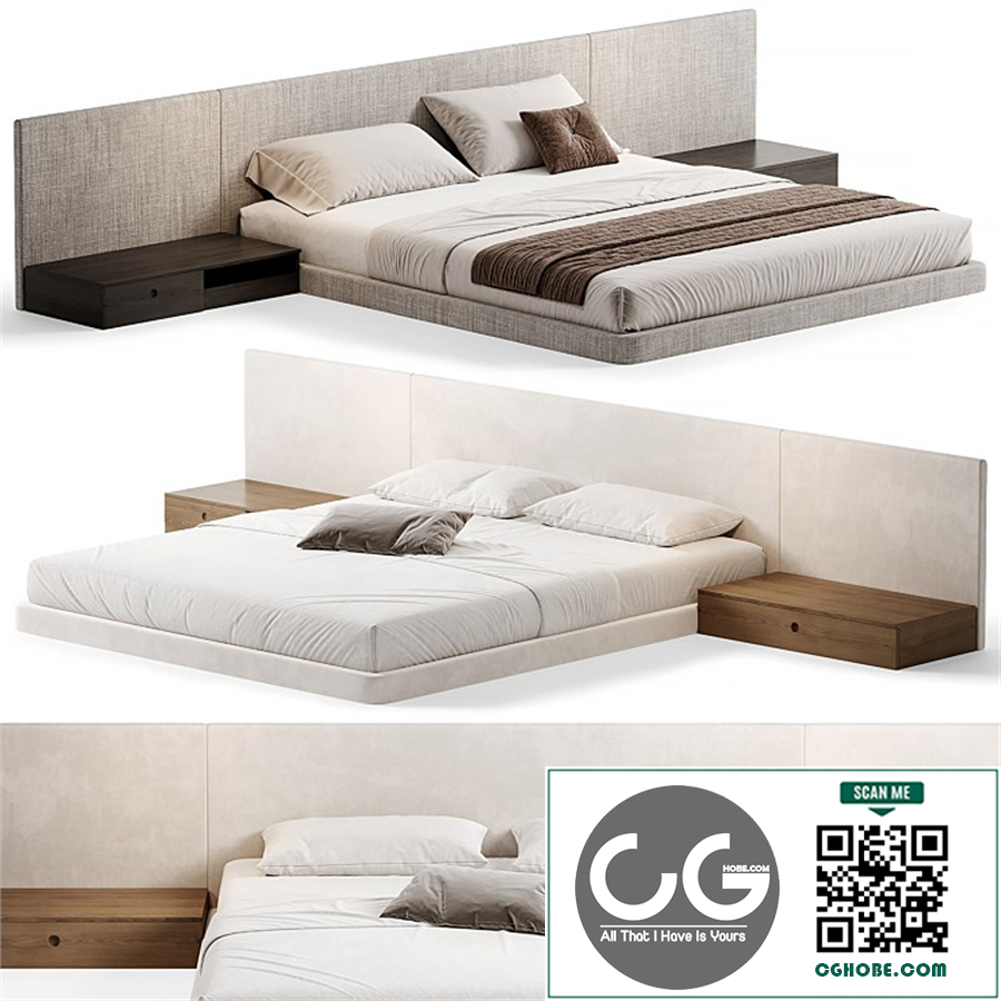 PALISSANDRE Modern Bed, Double bed 01