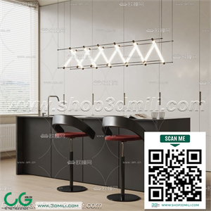 Bar counter 01 3D Model