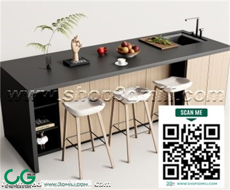 Bar counter 04 3D Model