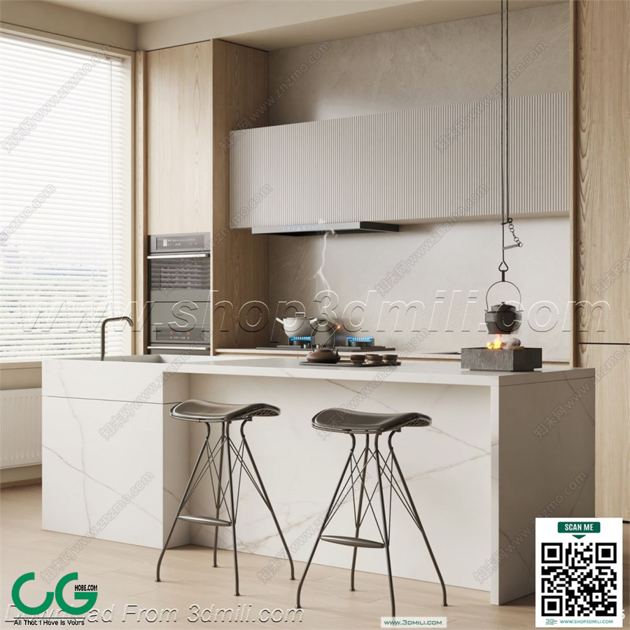 Bar counter 07 3D Model