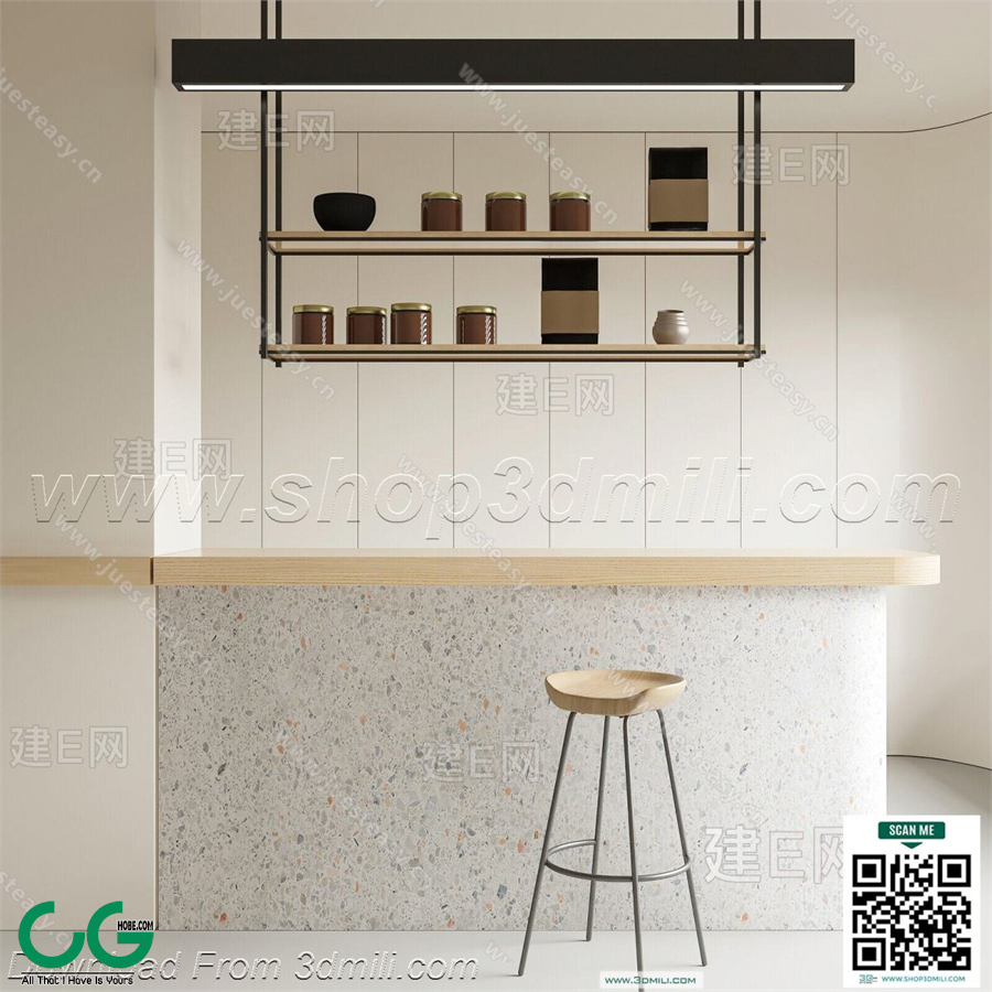 Bar counter 08 3D Model