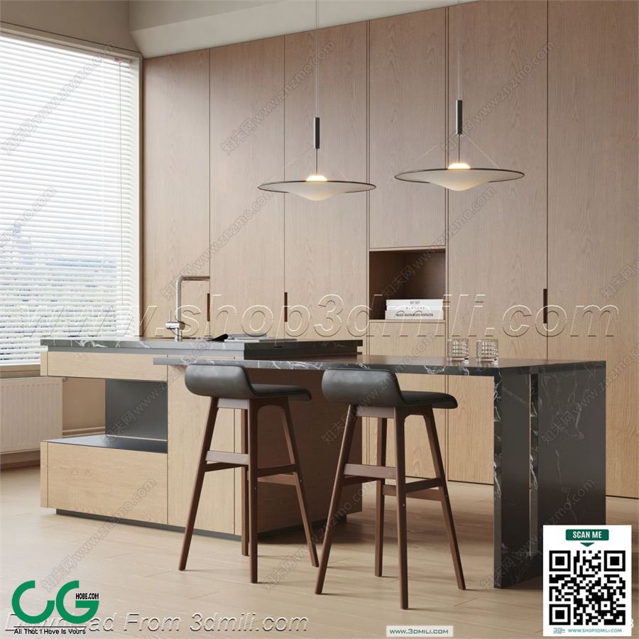 Bar counter 09 3D Model