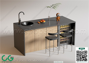Bar counter 24 3D Model