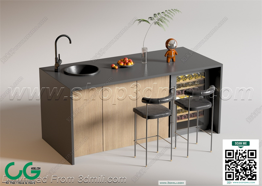 Bar counter 24 3D Model