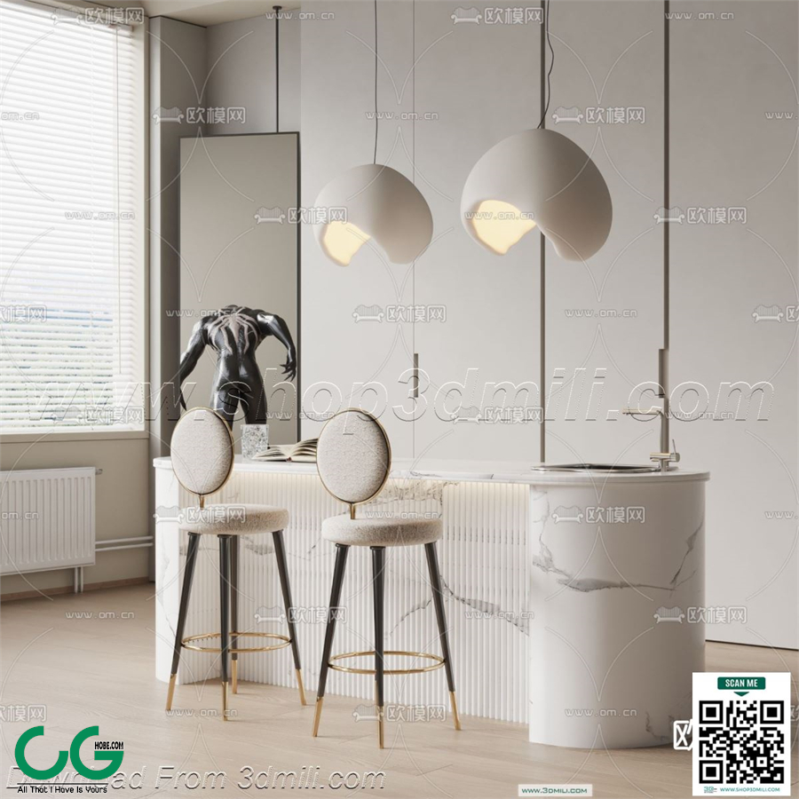 Bar counter 28 3D Model