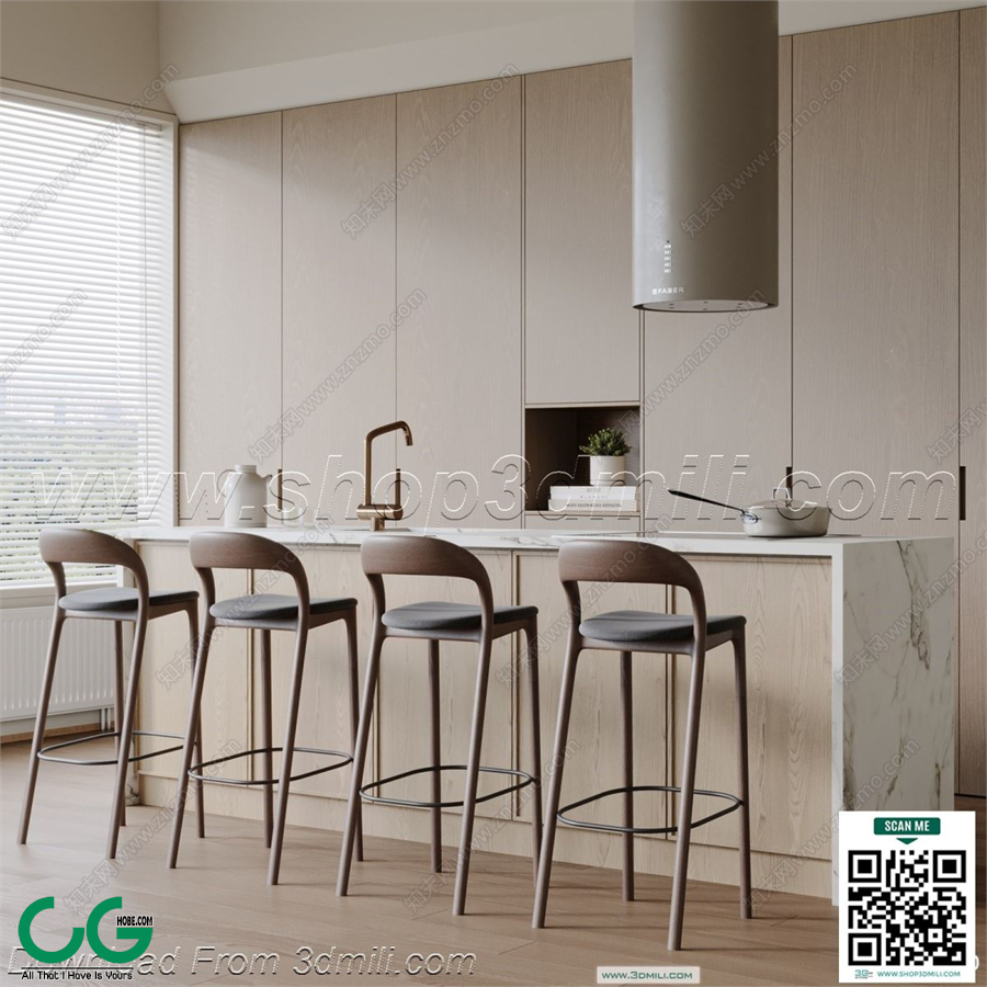 Bar counter 30 3D Model