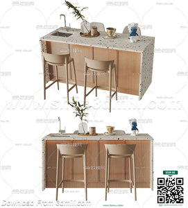 Bar counter 34 3D Model