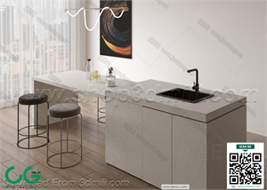 Bar counter 46 3D Model