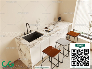 Bar counter 49 3D Model