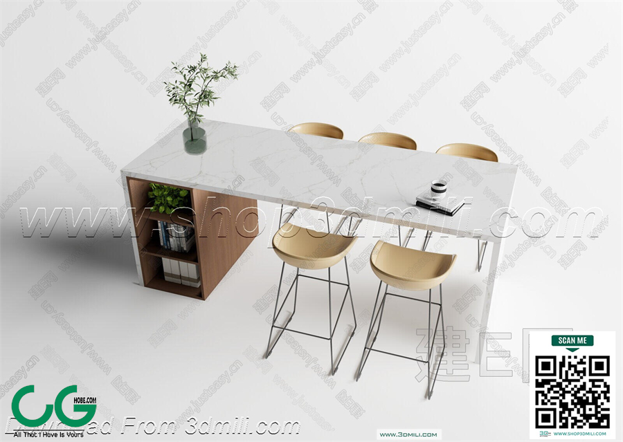 Bar counter 53 3D Model