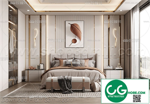 Modern Bedroom 04 3D Model