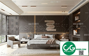Modern Bedroom 05 3D Model