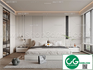 Modern Bedroom 07 3D Model