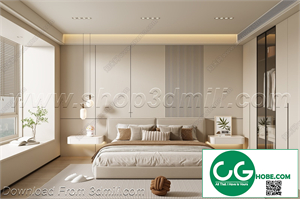 Modern Bedroom 100 3D Model