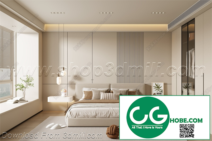 Modern Bedroom 100 3D Model